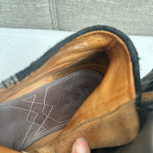 Anthropologie Hudson Western Leather Ankle Boot. Black Size 39. - Picture 6 of 7